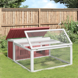 Vidaxl konijnenhok 117,5x97x47,5 cm massief grenenhout mokkakleurig