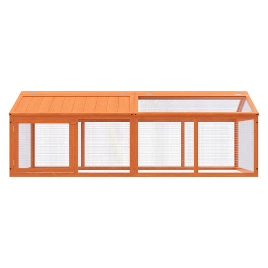 Vidaxl dierenren 200x112,5x74 cm massief grenenhout bruin