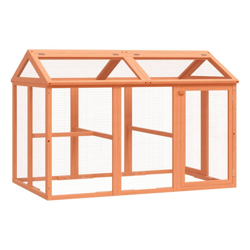 Load image into Gallery viewer, Vidaxl dierenren 141x94x104 cm massief grenenhout bruin
