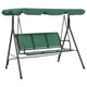 Vidaxl schommelbank 170 cm textileen en staal groen