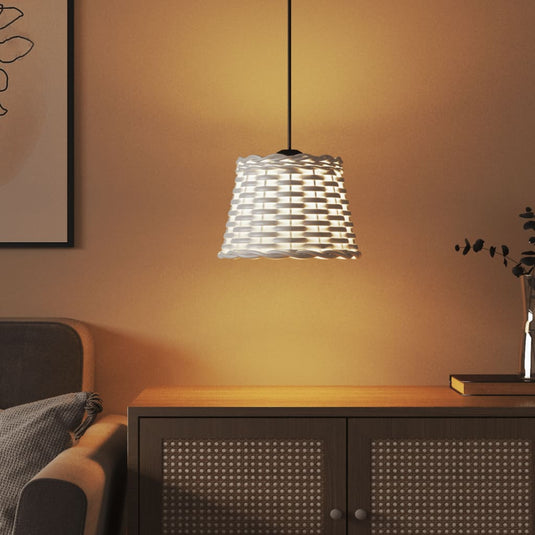 Vidaxl plafondlampenkap ø20x15 cm wicker wit