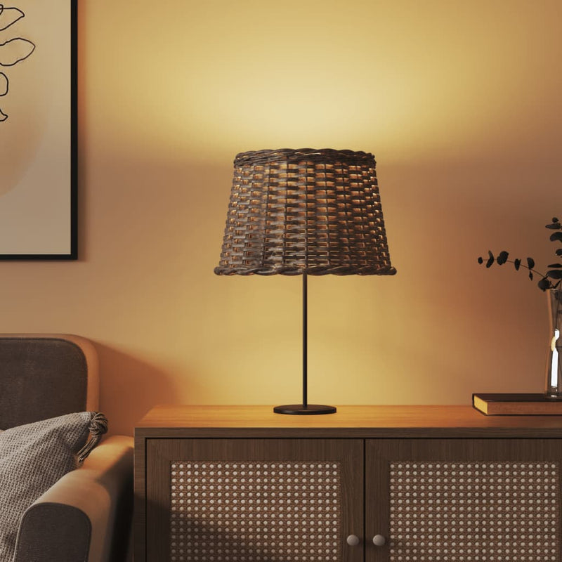 Load image into Gallery viewer, Vidaxl lampenkap ø40x26 cm wicker bruin
