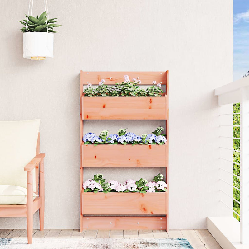 Afbeelding laden in galerijviewer, Vidaxl plantenbak wandmontage 3-laags 60x18,5x110 cm douglashout
