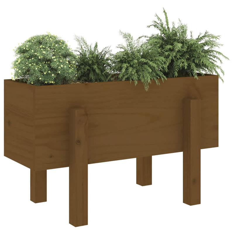 Load image into Gallery viewer, Vidaxl plantenbak 62x30x38 cm massief grenenhout honingbruin
