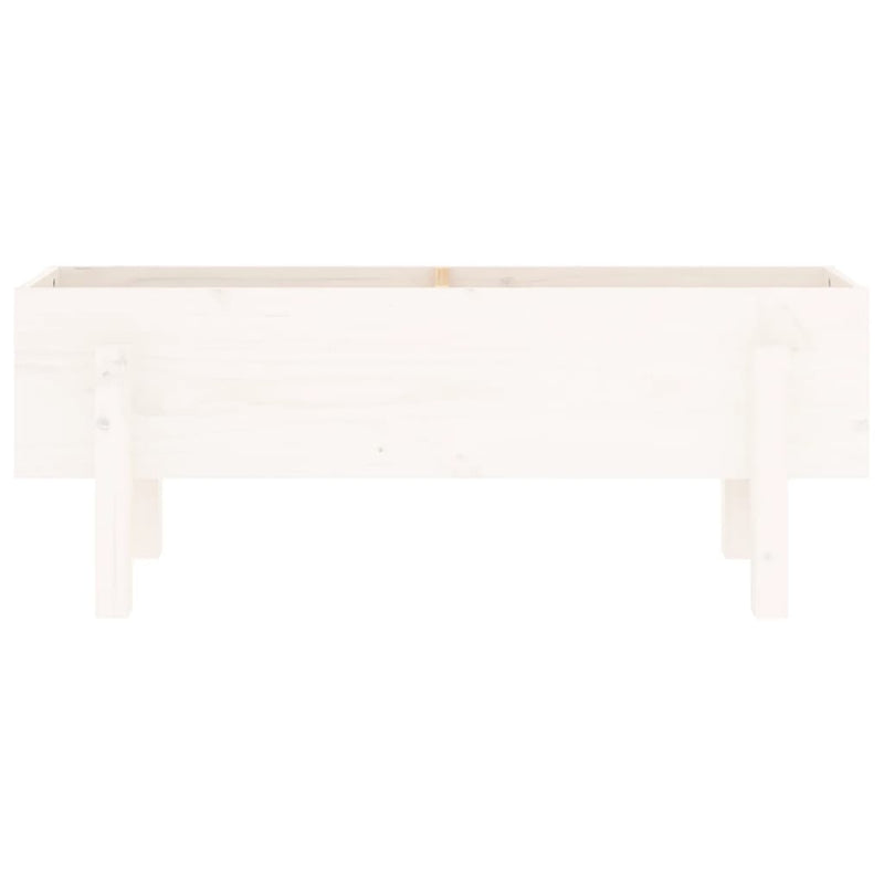 Load image into Gallery viewer, Vidaxl plantenbak verhoogd 101x30x38 cm massief grenenhout wit
