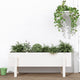 Vidaxl plantenbak verhoogd 101x30x38 cm massief grenenhout wit