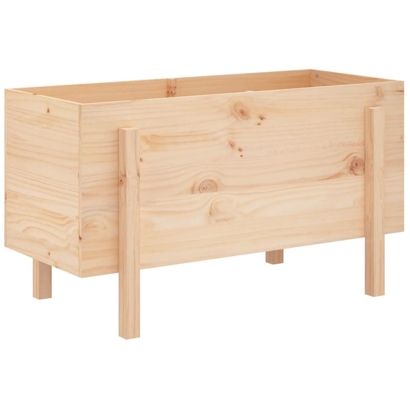 Afbeelding laden in galerijviewer, Vidaxl plantenbak verhoogd 101x50x57 cm massief grenenhout
