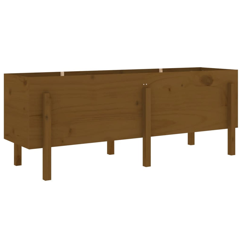 Load image into Gallery viewer, Vidaxl plantenbak verhoogd 160x50x57 cm massief grenenhout honingbruin
