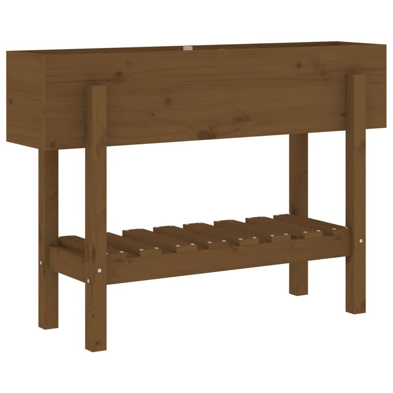 Load image into Gallery viewer, Vidaxl plantenbak verhoogd 101x30x69 cm massief grenenhout honingbruin
