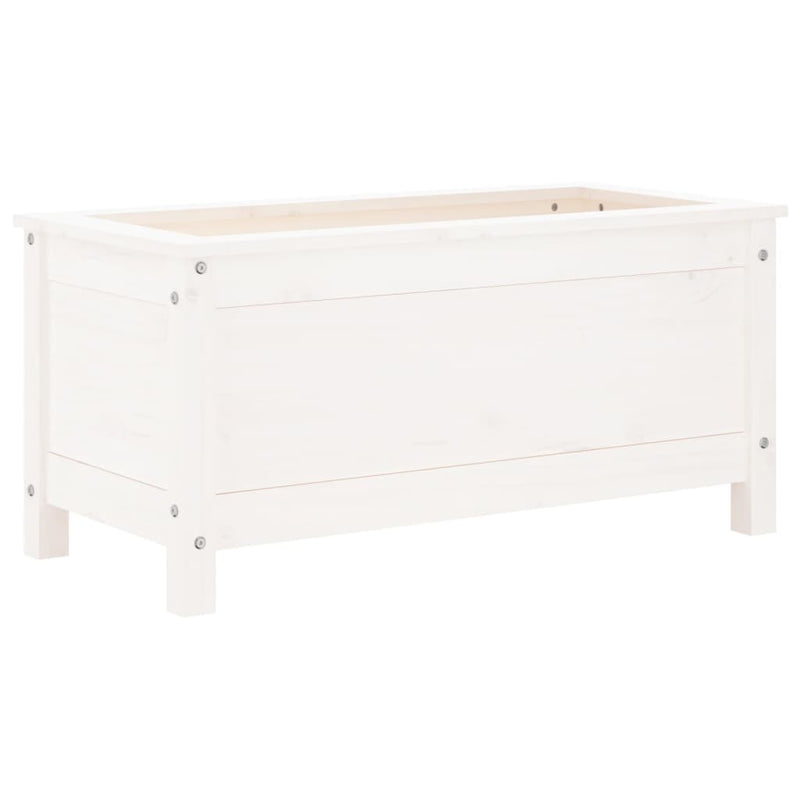 Load image into Gallery viewer, Vidaxl plantenbak 82,5x40x39 cm massief grenenhout wit
