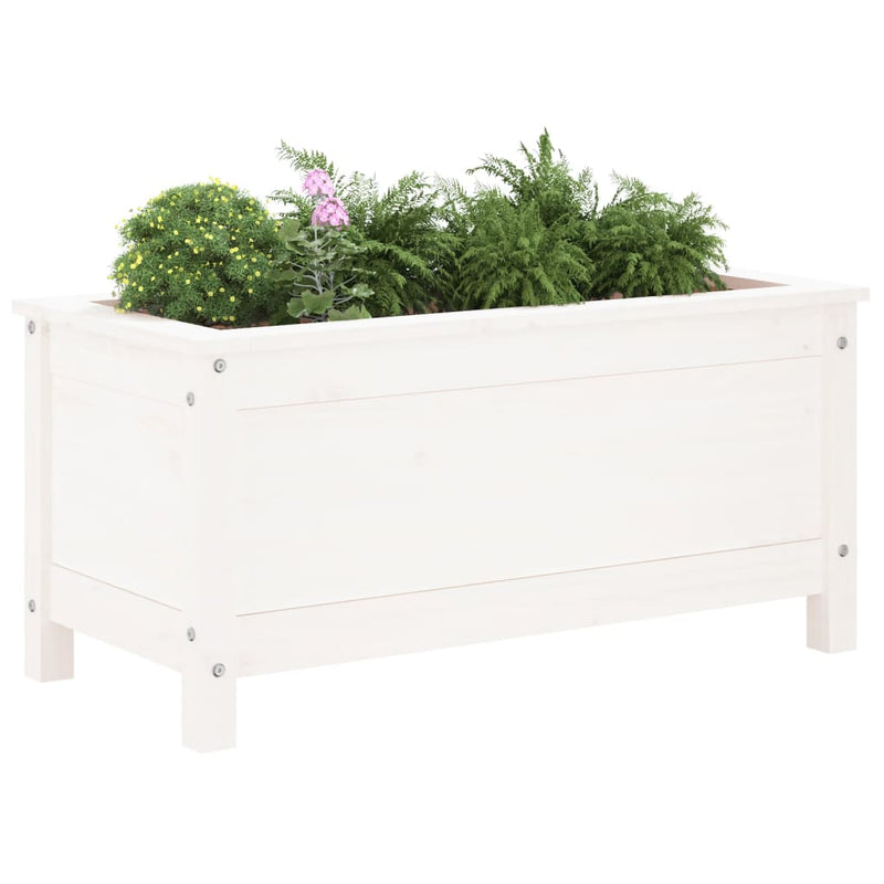 Load image into Gallery viewer, Vidaxl plantenbak 82,5x40x39 cm massief grenenhout wit
