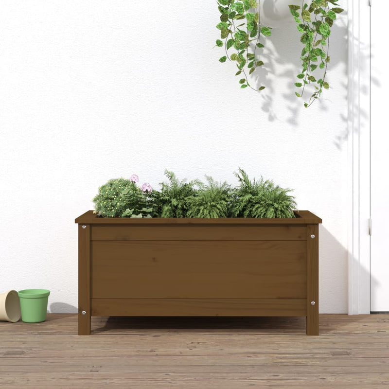 Load image into Gallery viewer, Vidaxl plantenbak 82,5x40x39 cm massief grenenhout honingbruin
