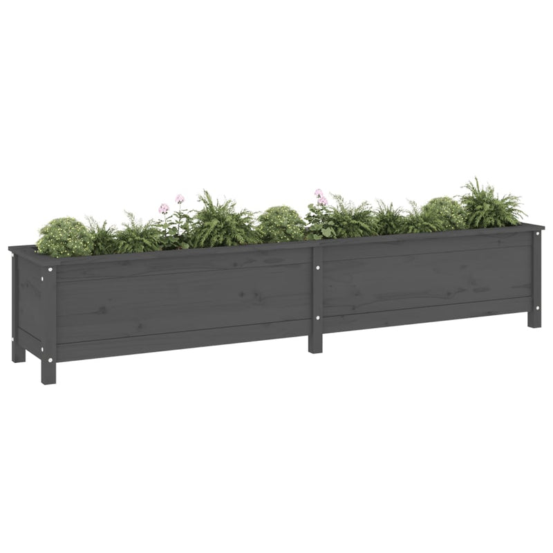 Load image into Gallery viewer, Vidaxl plantenbak verhoogd 199,5x40x39 cm massief grenenhout grijs
