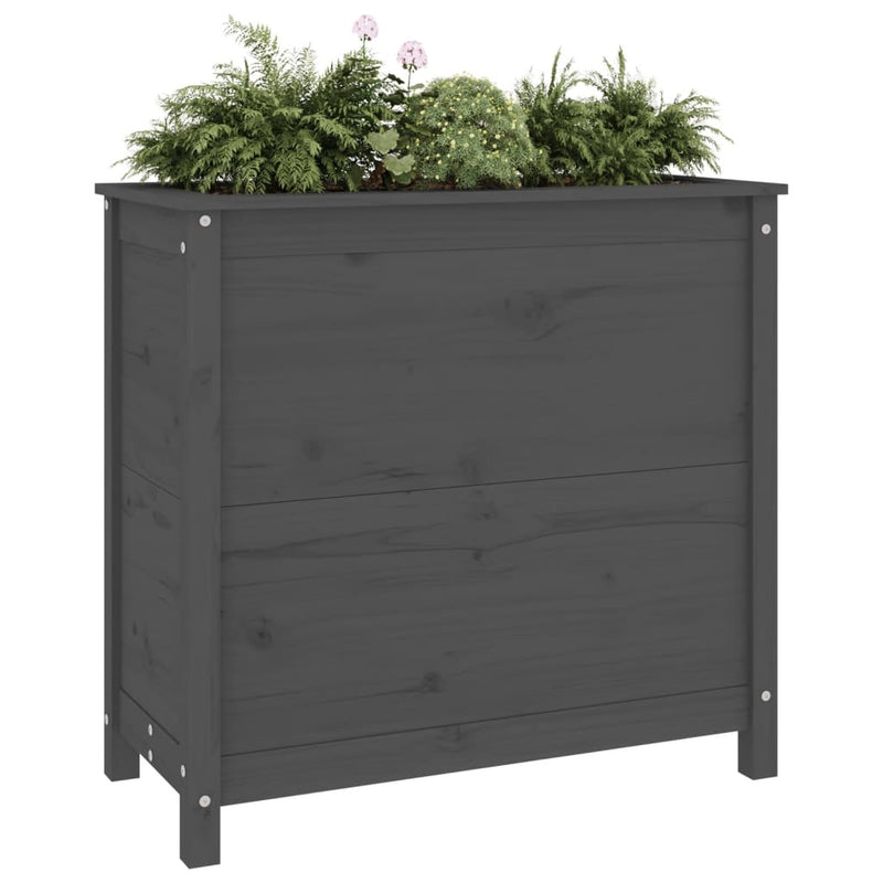 Load image into Gallery viewer, Vidaxl plantenbak 82,5x40x78 cm massief grenenhout grijs
