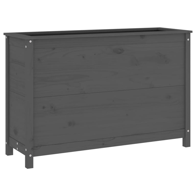 Load image into Gallery viewer, Vidaxl plantenbak verhoogd 119,5x40x78 cm massief grenenhout grijs
