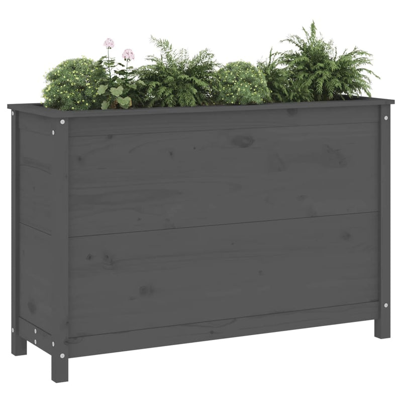 Load image into Gallery viewer, Vidaxl plantenbak verhoogd 119,5x40x78 cm massief grenenhout grijs

