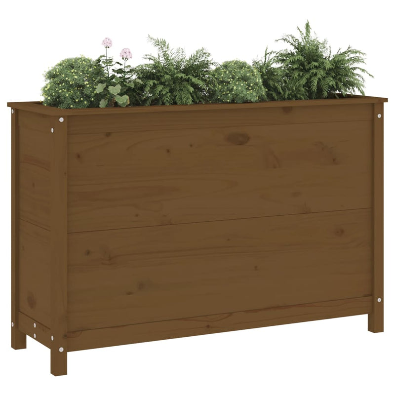 Load image into Gallery viewer, Vidaxl plantenbak verhoogd 119,5x40x78 cm massief grenen honingbruin

