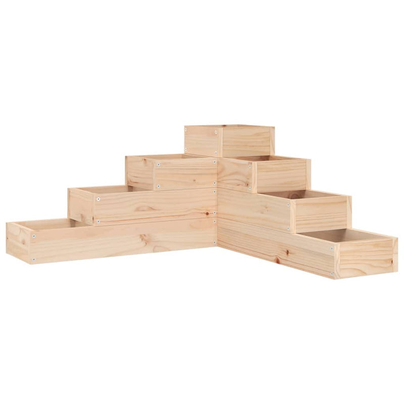 Afbeelding laden in galerijviewer, Vidaxl plantenbak 4-laags 80,5x79x36 cm massief grenenhout
