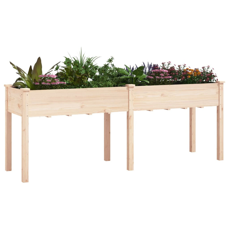 Load image into Gallery viewer, Vidaxl plantenbak met voering 203x53x76 cm massief vurenhout
