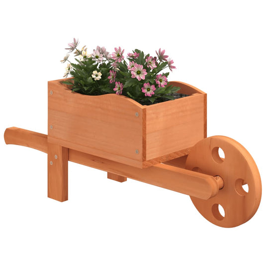 Vidaxl plantenbakken kruiwagen 2 st 47x15x19 cm massief vurenhout