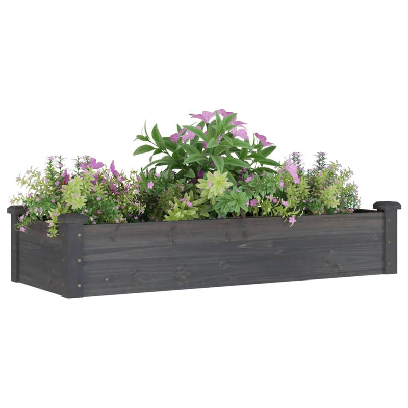 Load image into Gallery viewer, Vidaxl plantenbak verhoogd met voering 120x45x25 cm vurenhout grijs
