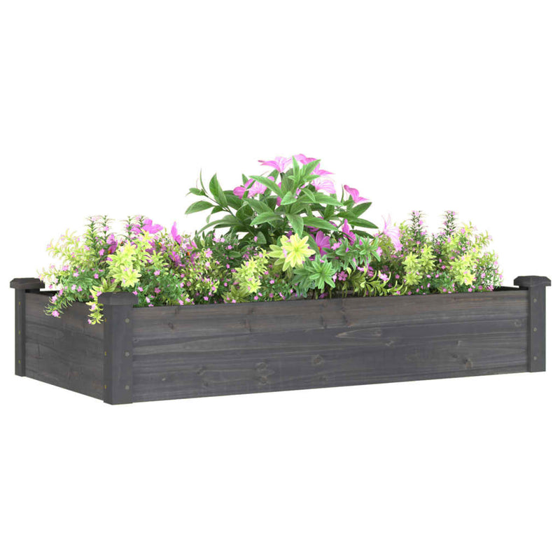 Load image into Gallery viewer, Vidaxl plantenbak verhoogd met voering 120x60x25 cm vurenhout grijs

