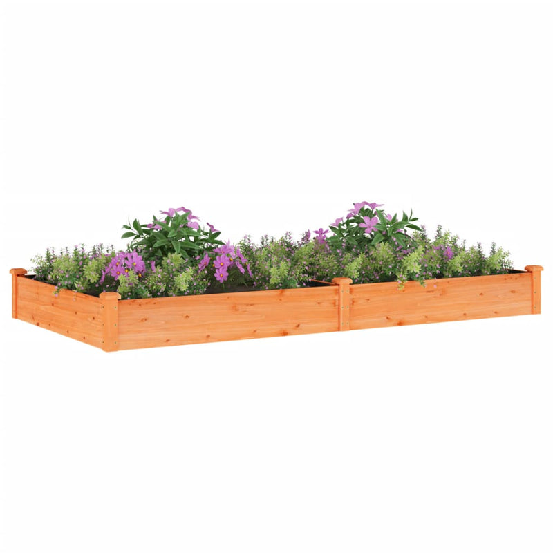 Load image into Gallery viewer, Vidaxl plantenbak verhoogd met voering 240x120x25 cm vurenhout bruin
