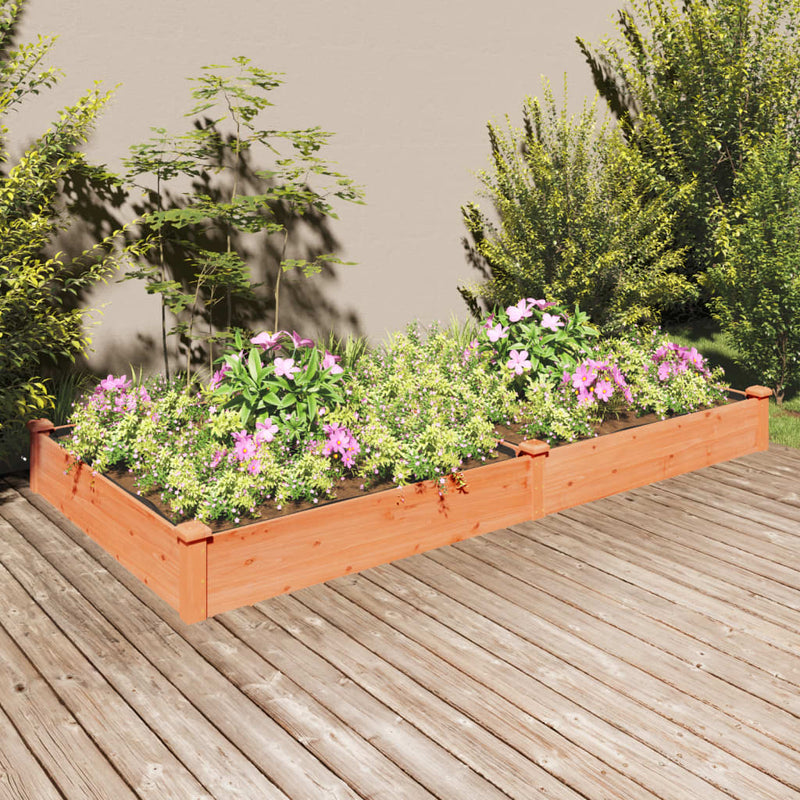 Load image into Gallery viewer, Vidaxl plantenbak verhoogd met voering 240x120x25 cm vurenhout bruin
