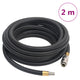 VidaXL Luchtslang hybride 0,6'' 2 m rubber en pvc zwart