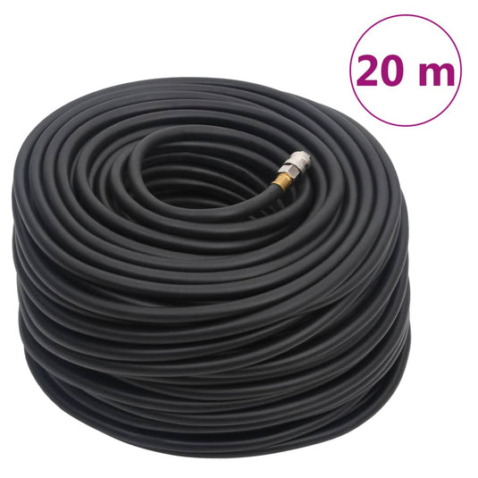 Vidaxl luchtslang hybride 0,6'' 20 m rubber en pvc zwart