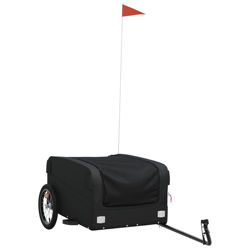 Load image into Gallery viewer, Vidaxl fietstrailer 45 kg ijzer zwart
