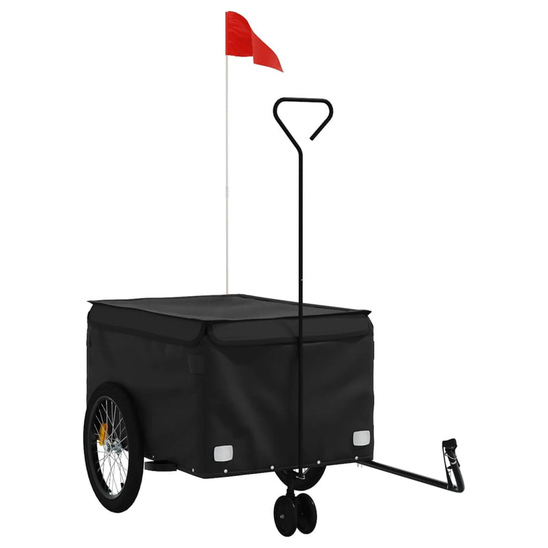 Load image into Gallery viewer, Vidaxl fietstrailer 45 kg ijzer zwart
