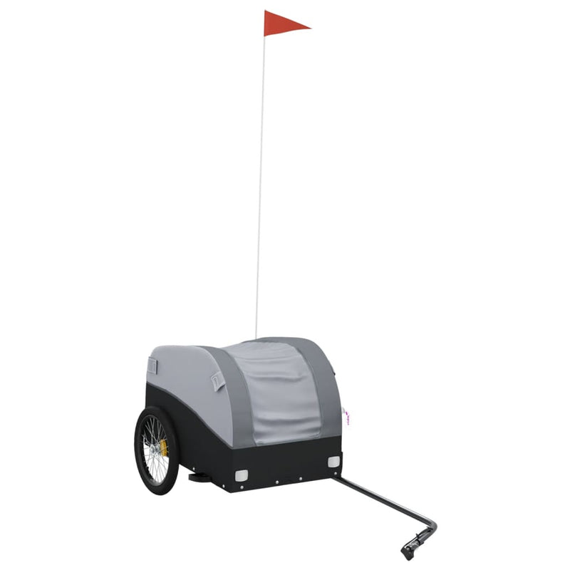 Load image into Gallery viewer, Vidaxl fietstrailer 30 kg ijzer zwart en grijs
