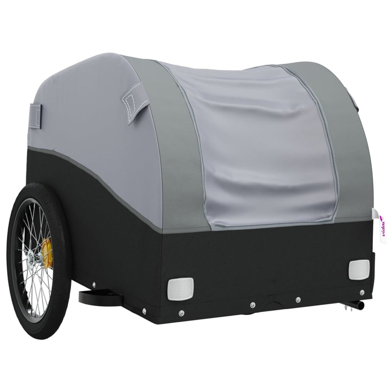 Load image into Gallery viewer, Vidaxl fietstrailer 30 kg ijzer zwart en grijs
