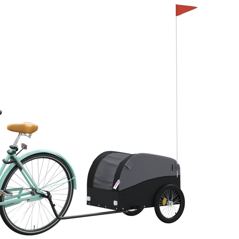 Load image into Gallery viewer, Vidaxl fietstrailer 30 kg ijzer zwart
