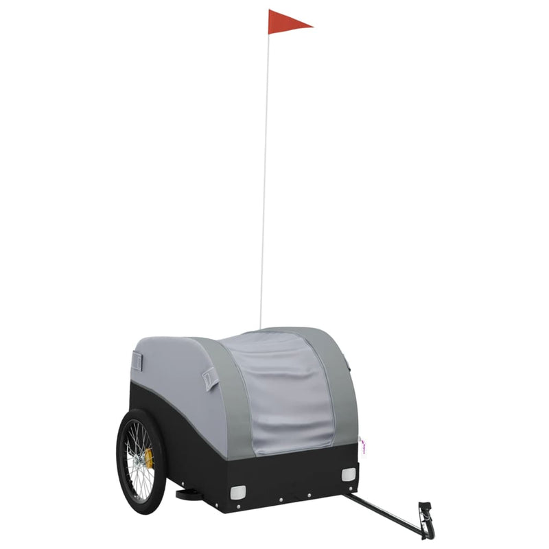 Load image into Gallery viewer, Vidaxl fietstrailer 45 kg ijzer zwart en grijs
