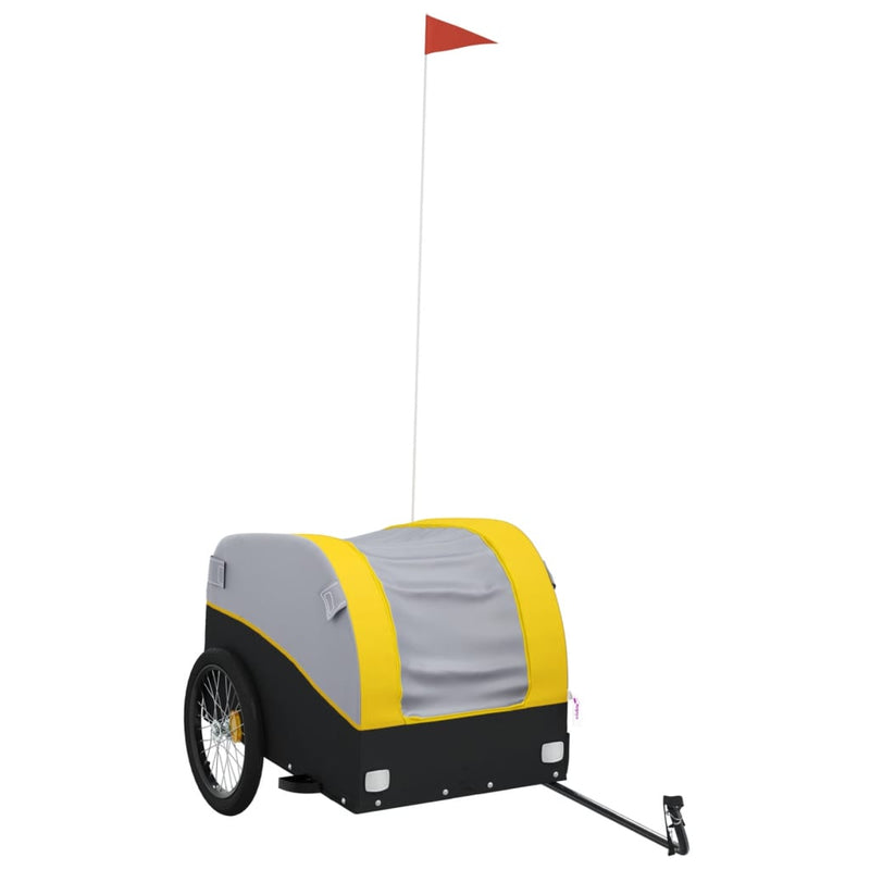 Load image into Gallery viewer, Vidaxl fietstrailer 45 kg ijzer zwart en geel
