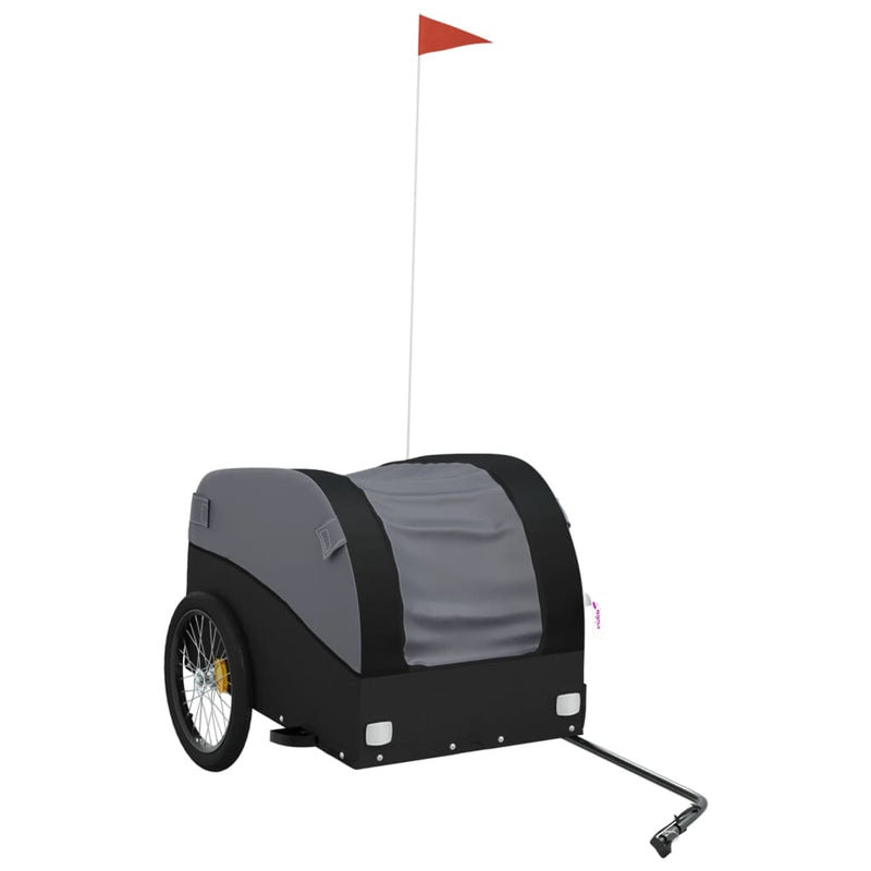 Load image into Gallery viewer, Vidaxl fietstrailer 45 kg ijzer zwart
