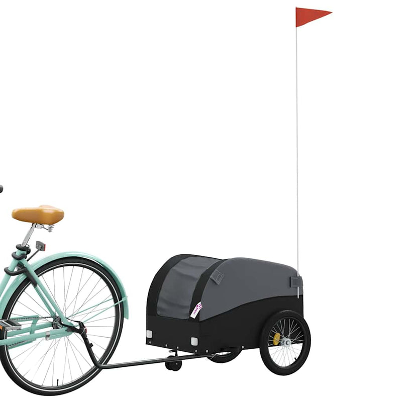 Load image into Gallery viewer, Vidaxl fietstrailer 30 kg ijzer zwart
