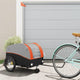 Vidaxl fietstrailer 45 kg ijzer zwart en oranje