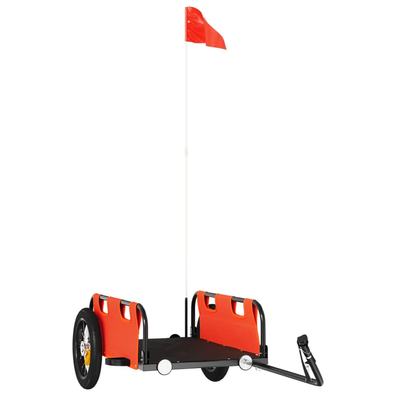 Load image into Gallery viewer, Vidaxl fietstrailer oxford stof en ijzer oranje
