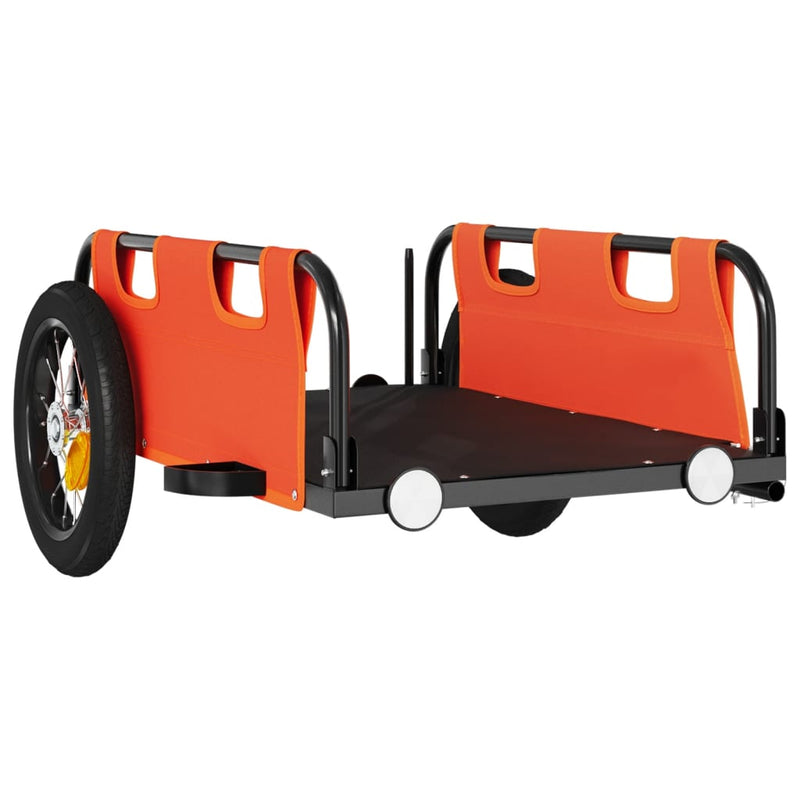 Load image into Gallery viewer, Vidaxl fietstrailer oxford stof en ijzer oranje
