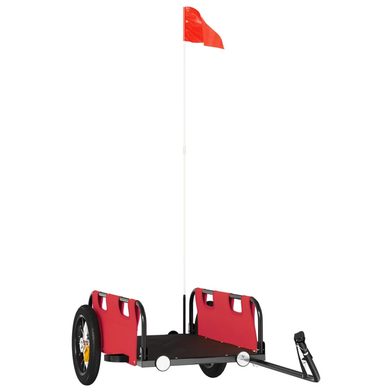 Load image into Gallery viewer, Vidaxl fietstrailer oxford stof en ijzer rood
