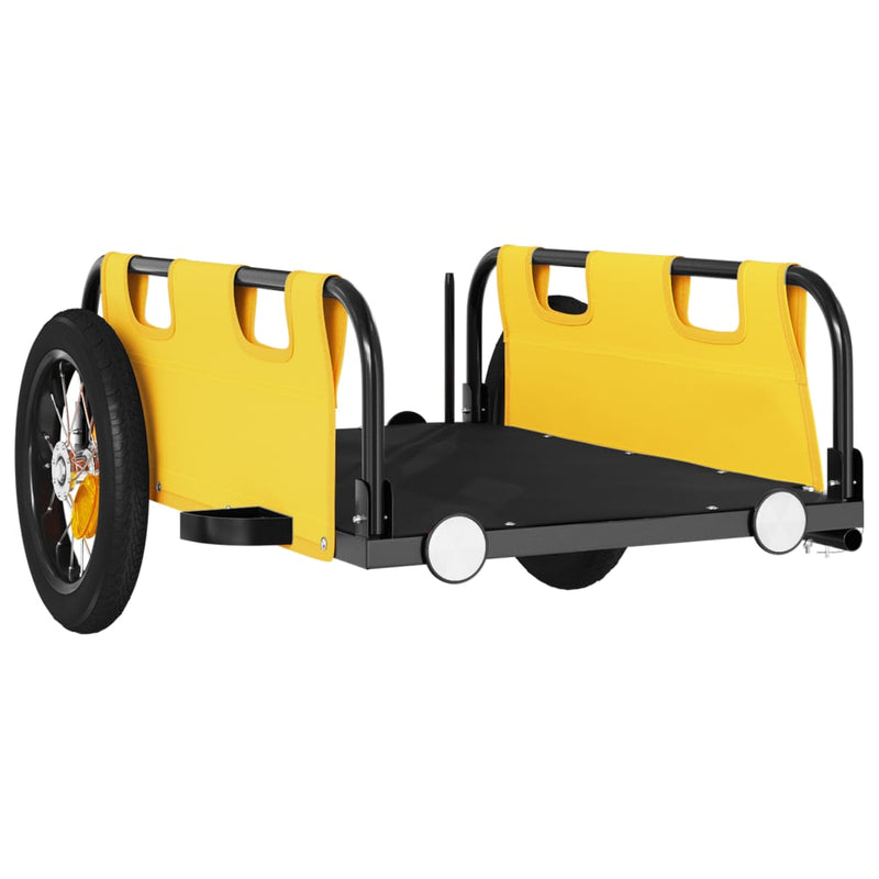 Load image into Gallery viewer, Vidaxl fietstrailer oxford stof en ijzer geel
