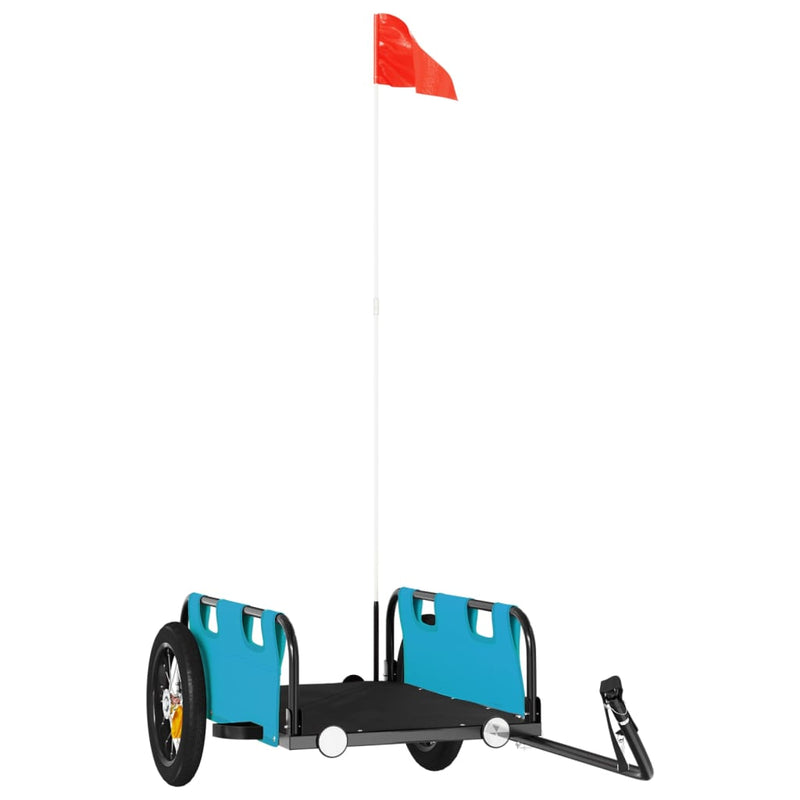 Load image into Gallery viewer, Vidaxl fietstrailer oxford stof en ijzer blauw
