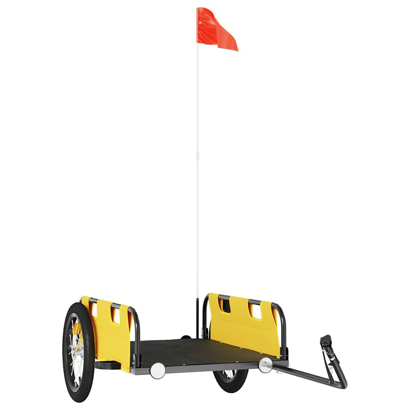 Load image into Gallery viewer, Vidaxl fietstrailer oxford stof en ijzer geel
