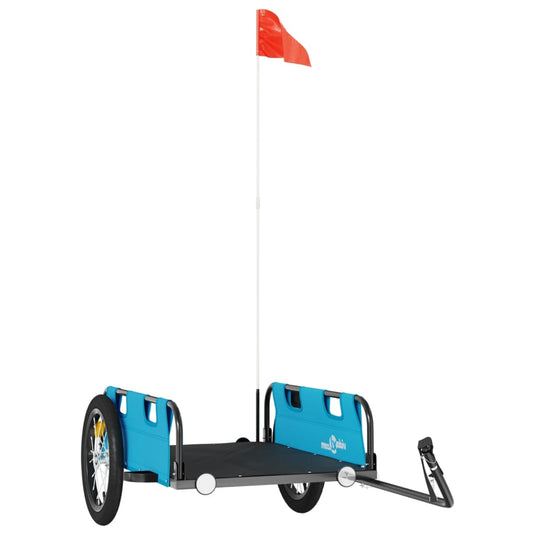 Vidaxl fietstrailer oxford stof en ijzer blauw