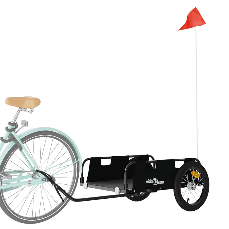 Load image into Gallery viewer, Vidaxl fietstrailer oxford stof en ijzer zwart
