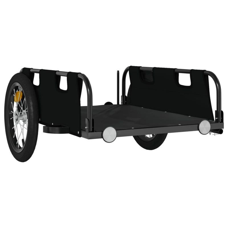Load image into Gallery viewer, Vidaxl fietstrailer oxford stof en ijzer zwart
