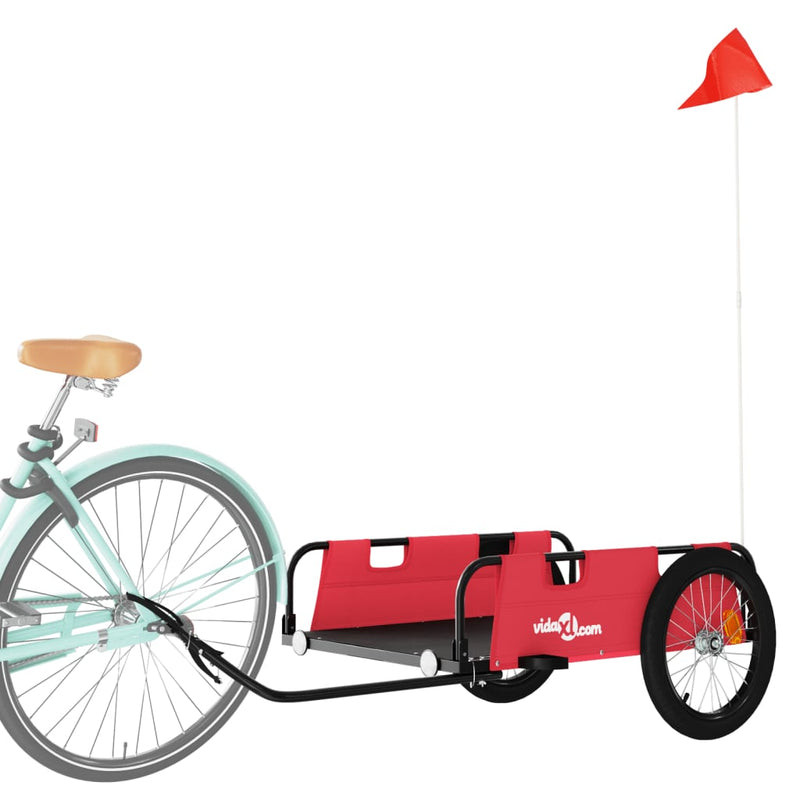 Load image into Gallery viewer, Vidaxl fietstrailer oxford stof en ijzer rood
